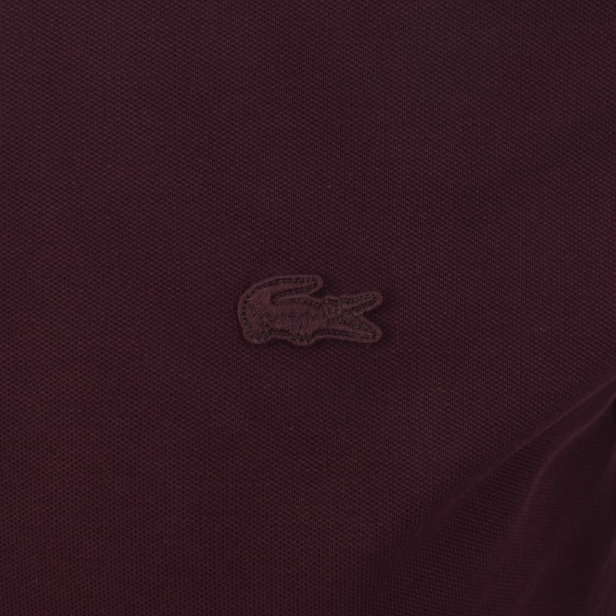 Image number 3 for Lacoste Long Sleeved Polo T Shirt Red