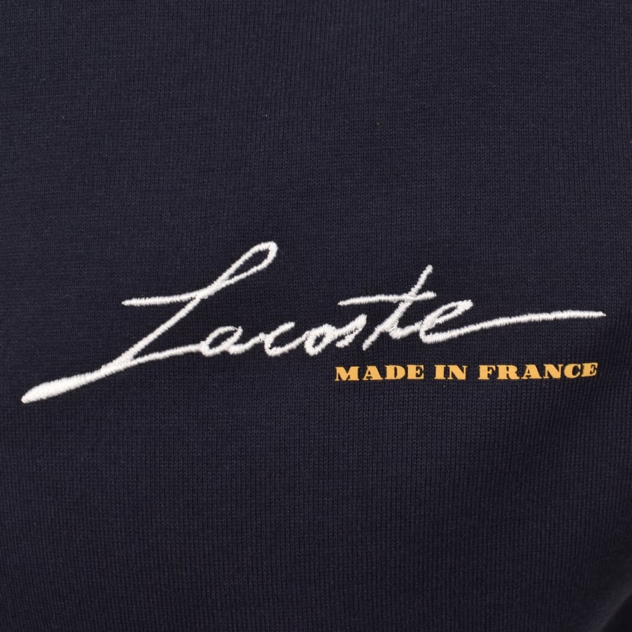Image number 3 for Lacoste Crew Neck T Shirt Navy