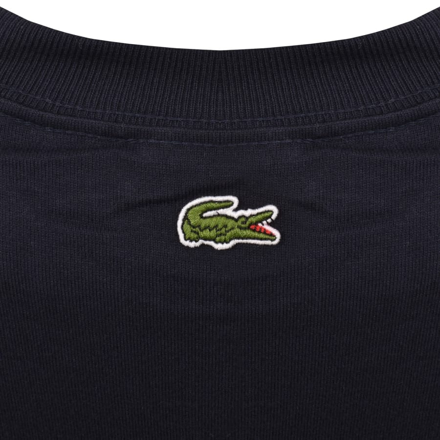 Image number 4 for Lacoste Crew Neck T Shirt Navy