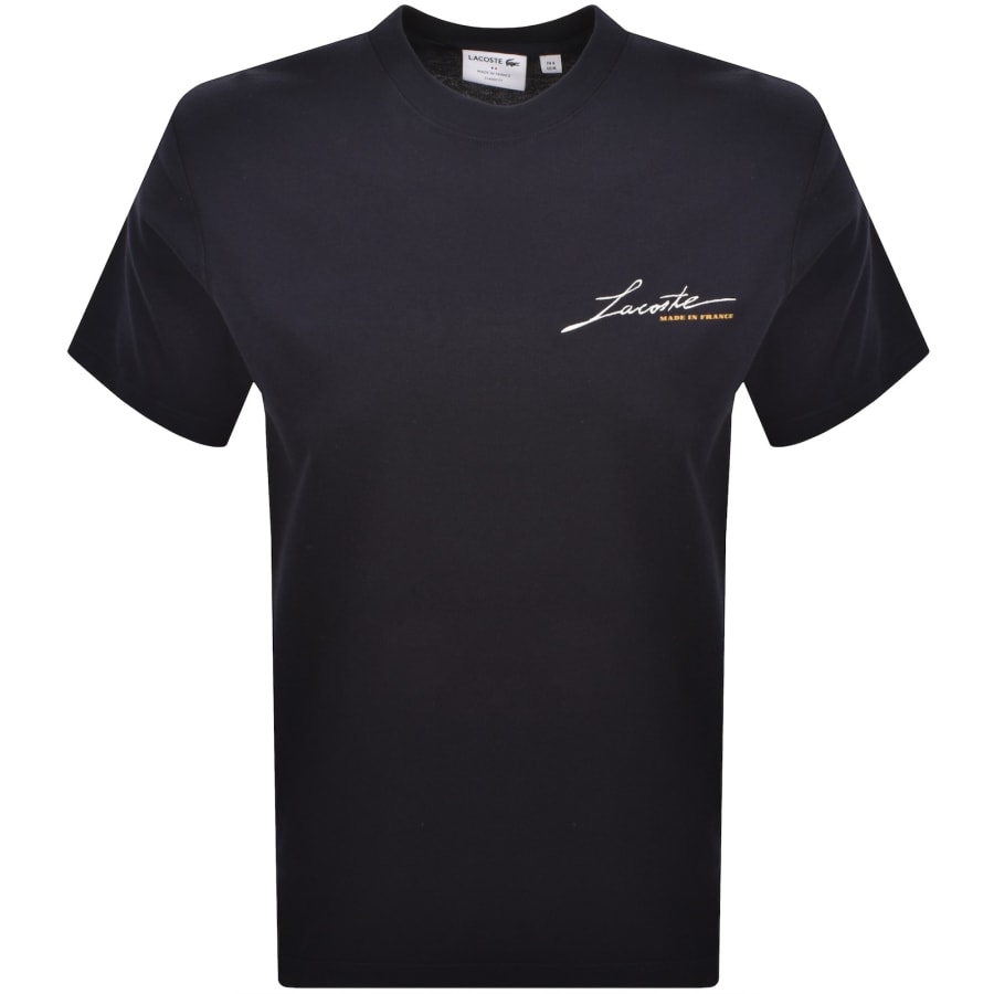 Image number 1 for Lacoste Crew Neck T Shirt Navy