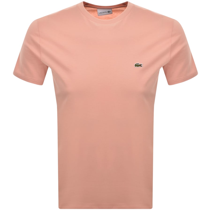 Image number 1 for Lacoste Crew Neck T Shirt Pink