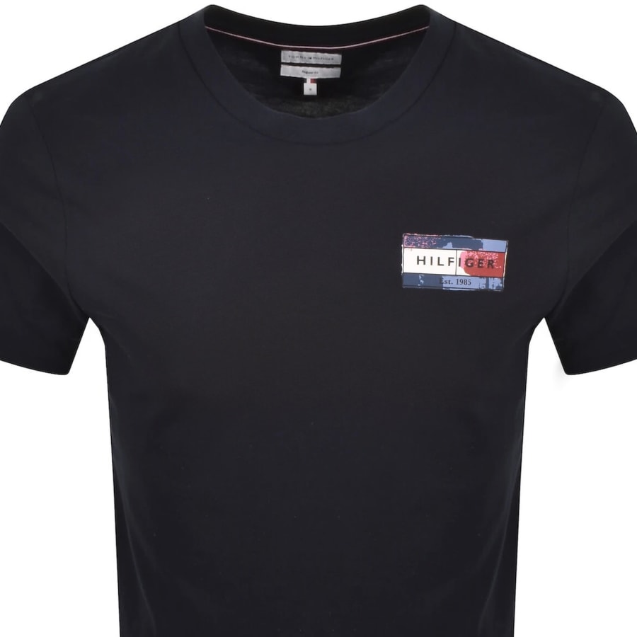 Image number 3 for Tommy Hilfiger Brand Love T Shirt Navy