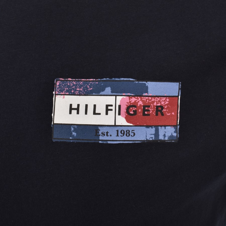 Image number 4 for Tommy Hilfiger Brand Love T Shirt Navy