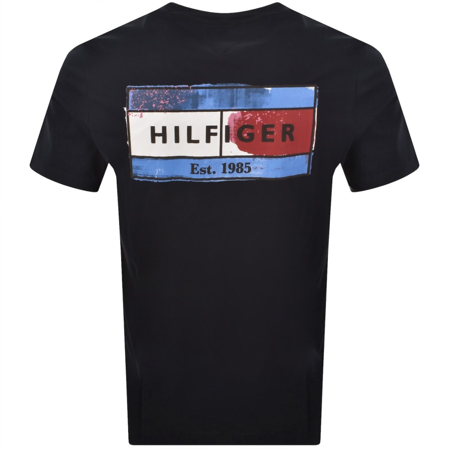 Image number 5 for Tommy Hilfiger Brand Love T Shirt Navy