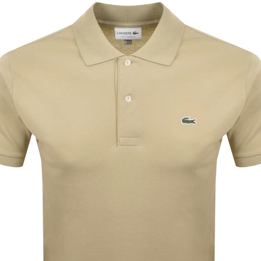 Image number 2 for Lacoste Short Sleeved Polo T Shirt Beige