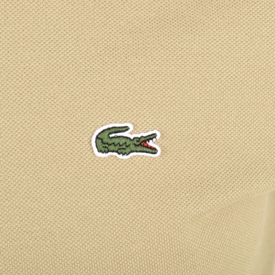 Image number 3 for Lacoste Short Sleeved Polo T Shirt Beige