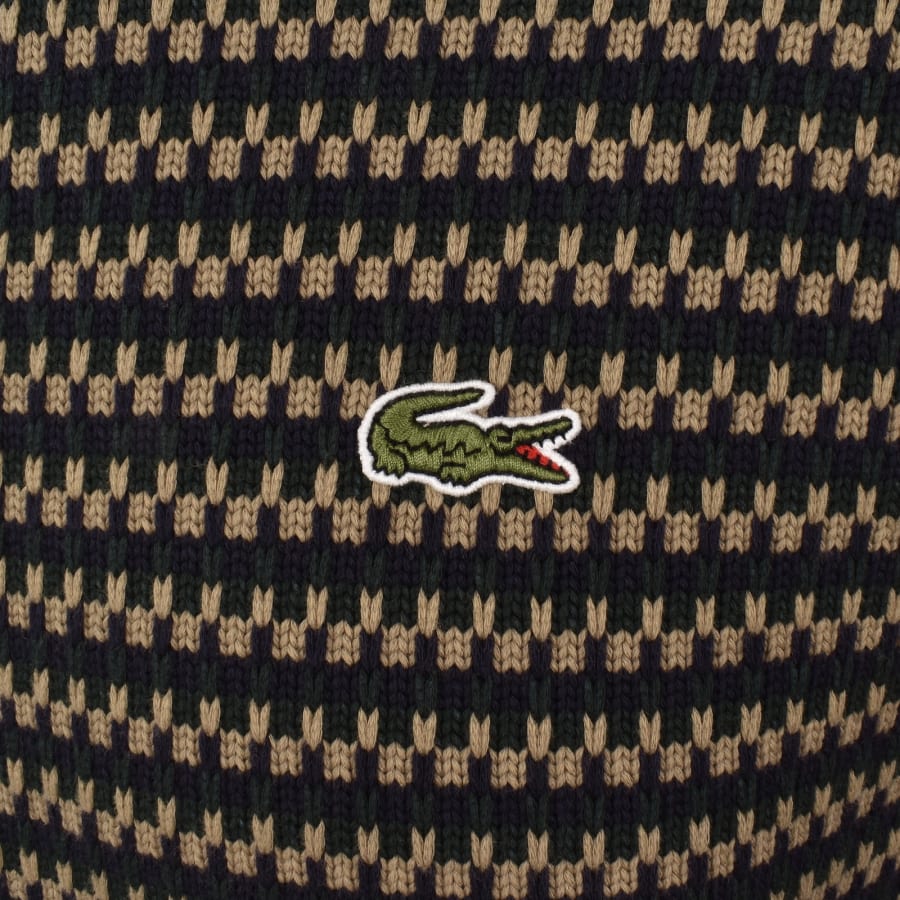 Image number 3 for Lacoste Crew Neck Knit Jumper Brown