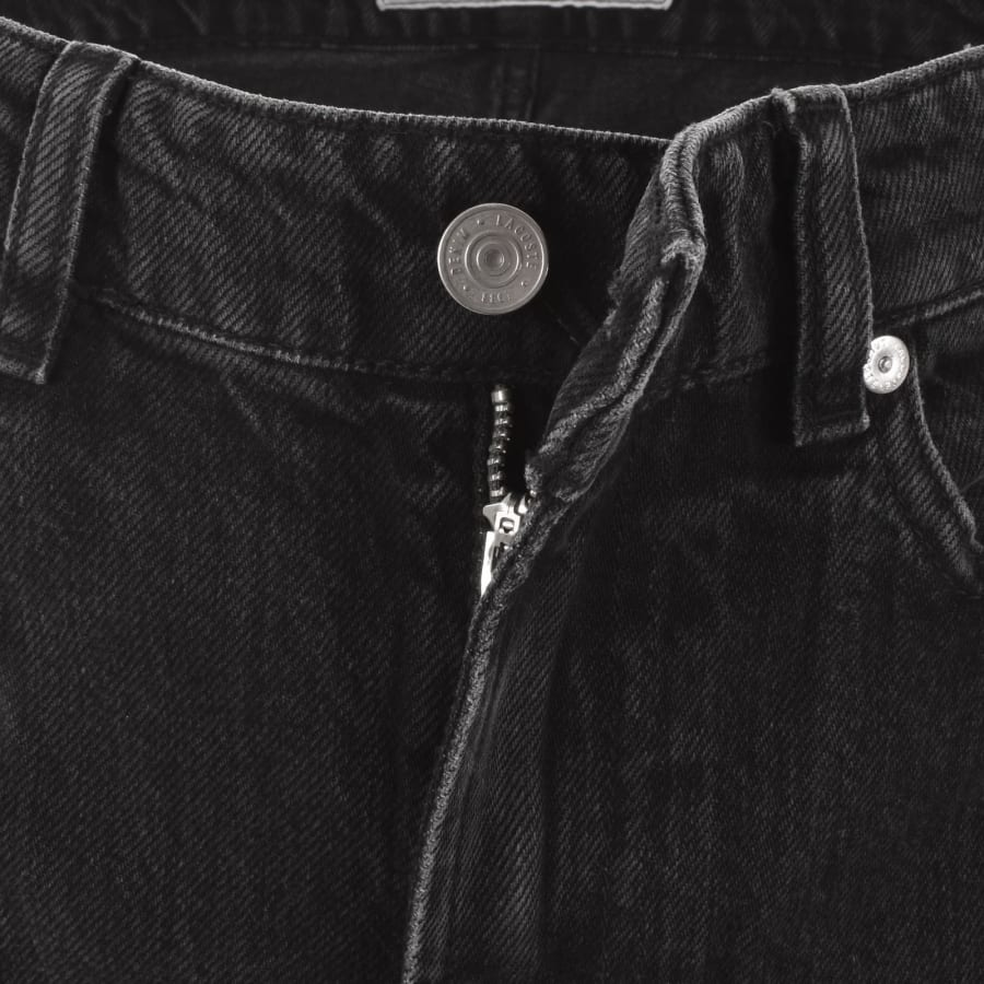 Image number 5 for Lacoste Straight Fit Dark Wash Jeans Black