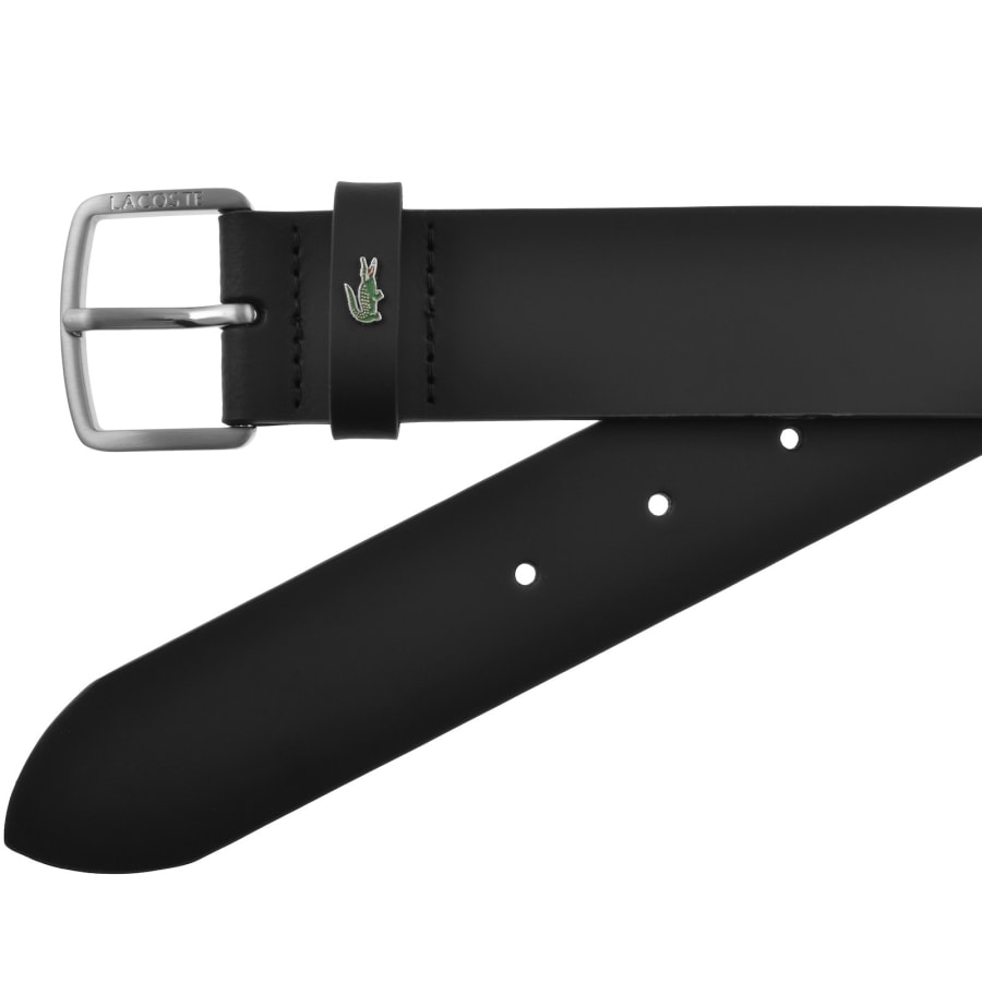 Image number 2 for Lacoste Leather Belt Black