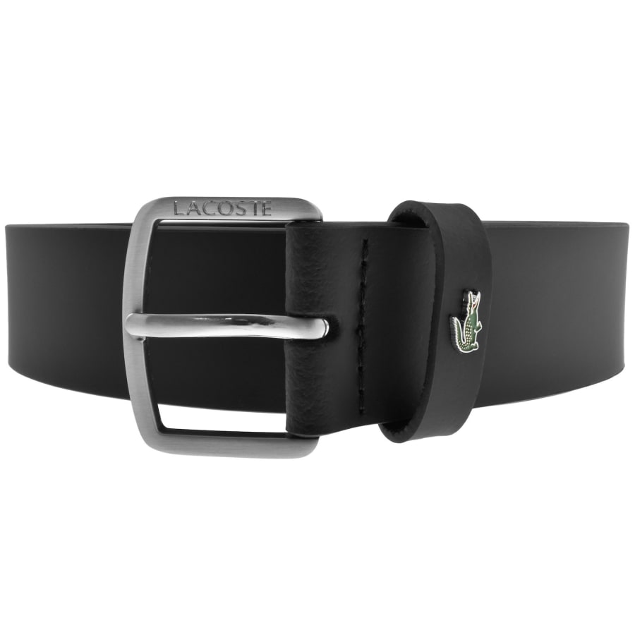 Image number 1 for Lacoste Leather Belt Black