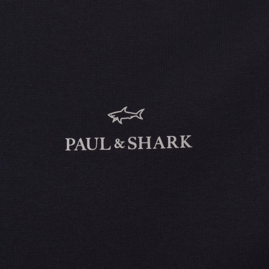 Image number 3 for Paul And Shark Printed Logo T Shirt Navy