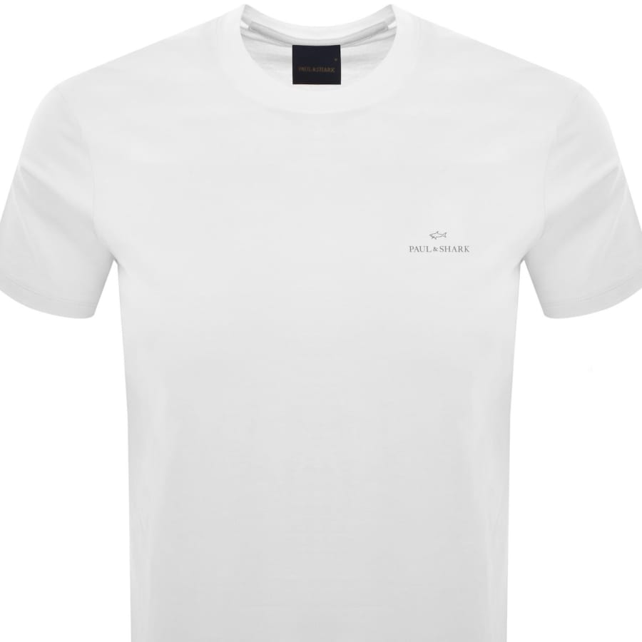 Image number 2 for Paul And Shark Printed Logo T Shirt White