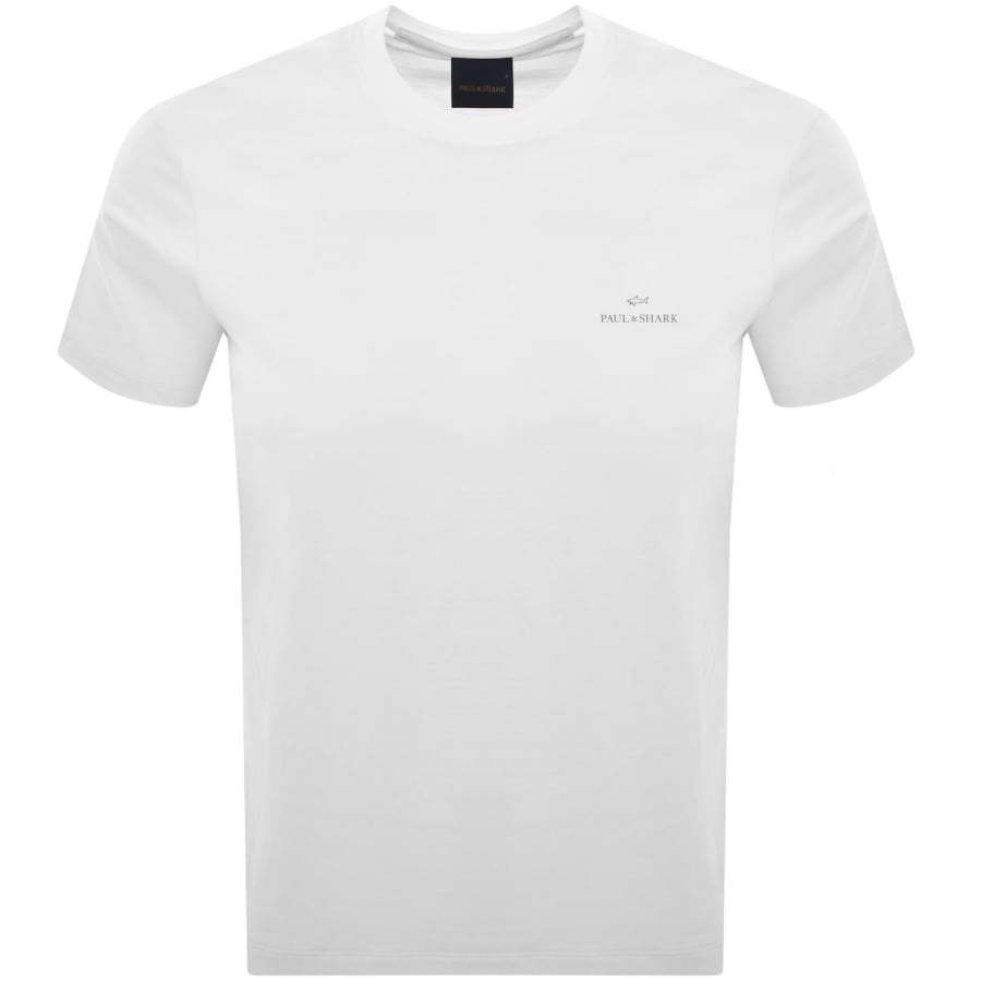 Image number 1 for Paul And Shark Printed Logo T Shirt White