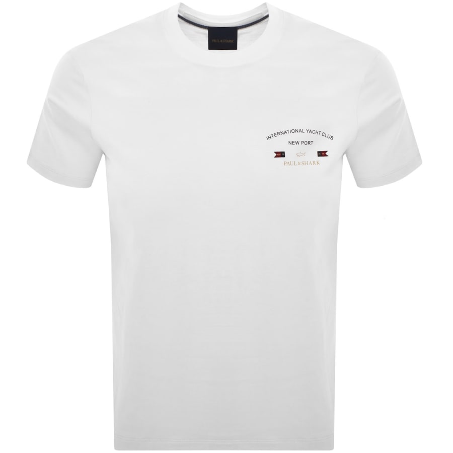 Image number 1 for Paul And Shark Logo Graphic T Shirt White