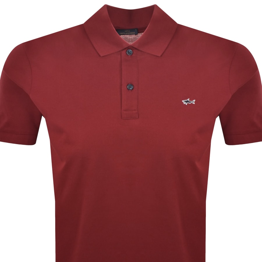 Image number 2 for Paul And Shark Logo Polo T Shirt Red