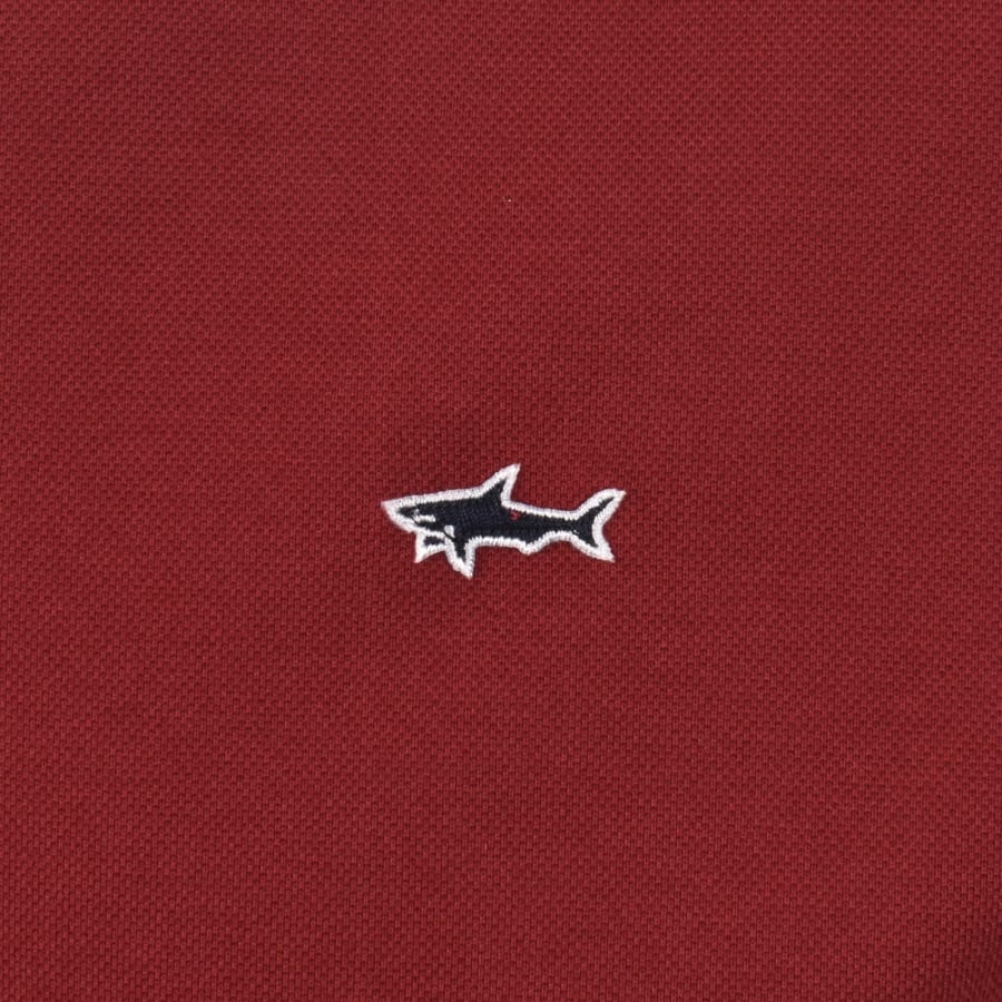 Image number 3 for Paul And Shark Logo Polo T Shirt Red