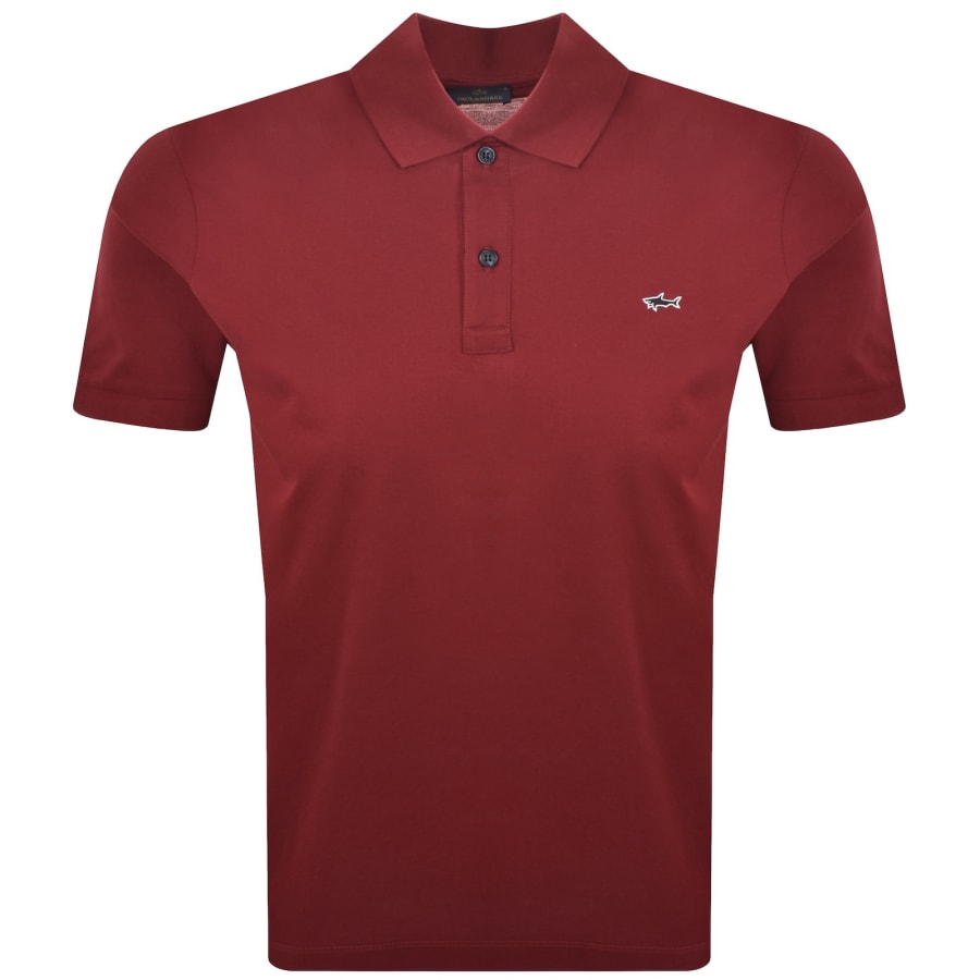 Image number 1 for Paul And Shark Logo Polo T Shirt Red