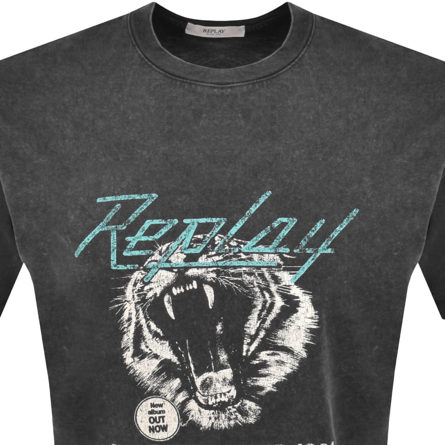 Image number 2 for Replay Graphic T Shirt Grey