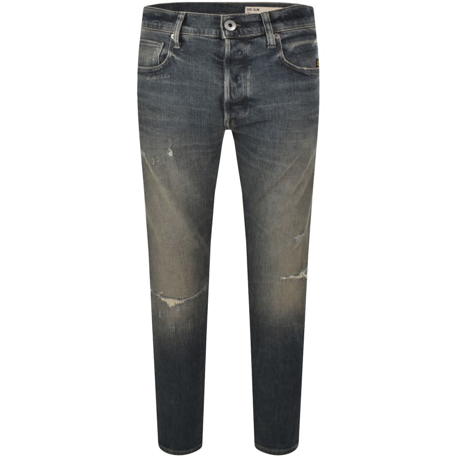 Image number 2 for G-Star 3301 Slim Fit Jeans Light Wash Blue