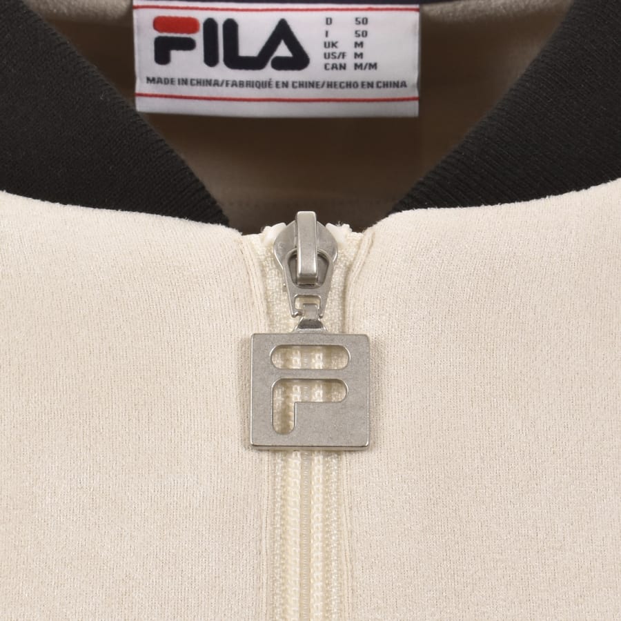 Image number 3 for Fila Isaac Colour Block Track Top Cream