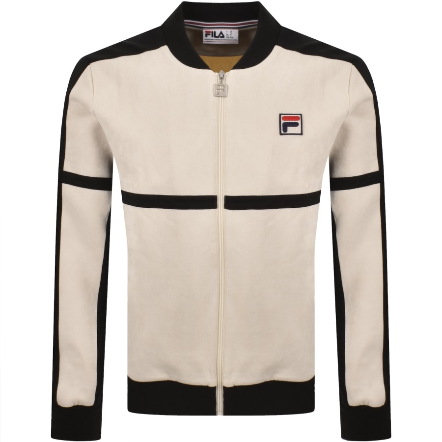 Image number 1 for Fila Isaac Colour Block Track Top Cream