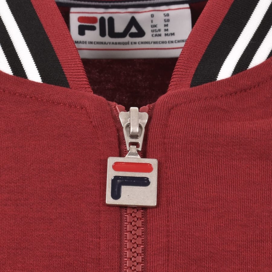 Image number 4 for Fila Settanta Zip Track Top Red