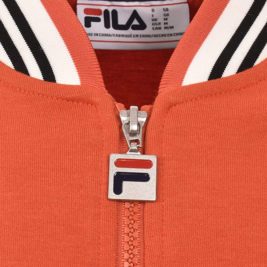 Image number 4 for Fila Settanta Zip Track Top Orange