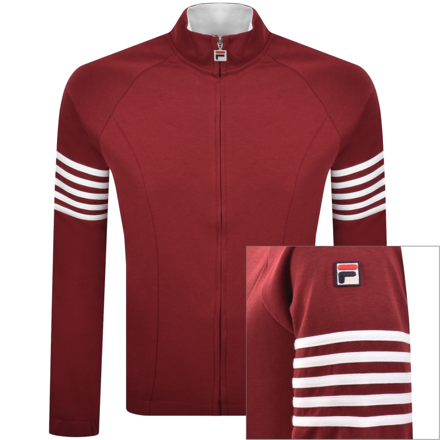 Image number 1 for Fila Patrice Zip Track Top Red