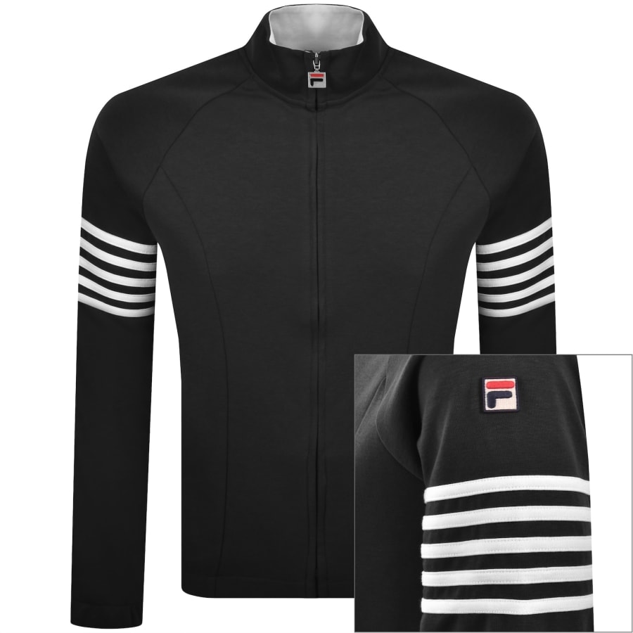 Image number 1 for Fila Patrice Zip Track Top Black