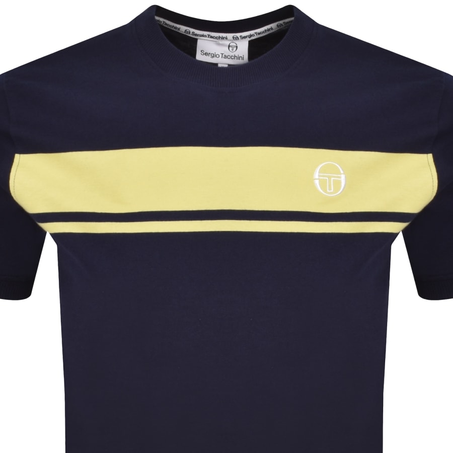 Image number 2 for Sergio Tacchini Logo T Shirt Navy