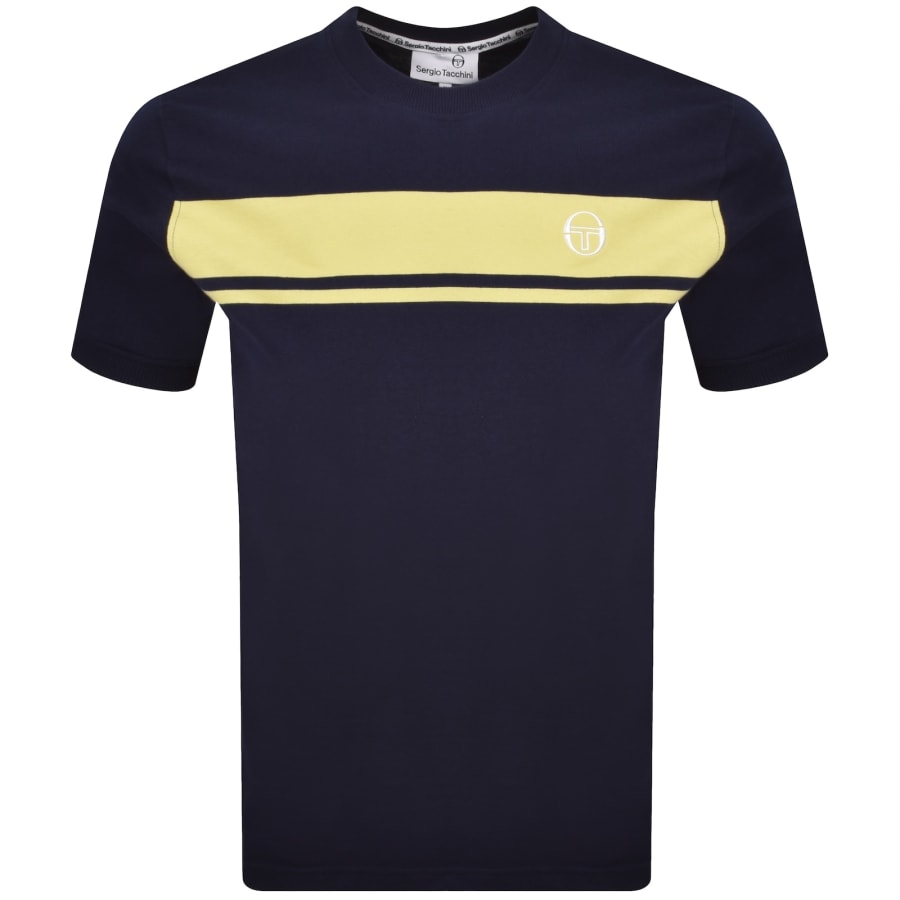 Image number 1 for Sergio Tacchini Logo T Shirt Navy