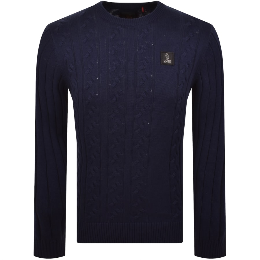 Image number 1 for Luke 1977 Mitcham Knit Jumper Navy