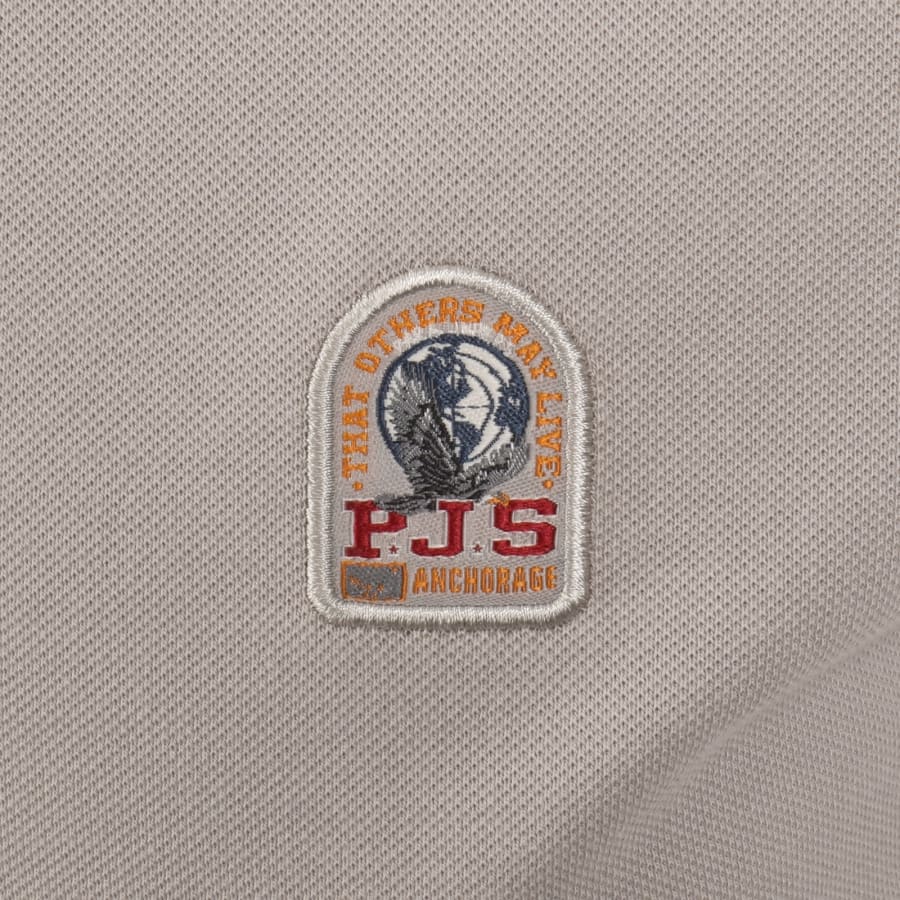 Image number 3 for Parajumpers Wellington Polo T Shirt Grey
