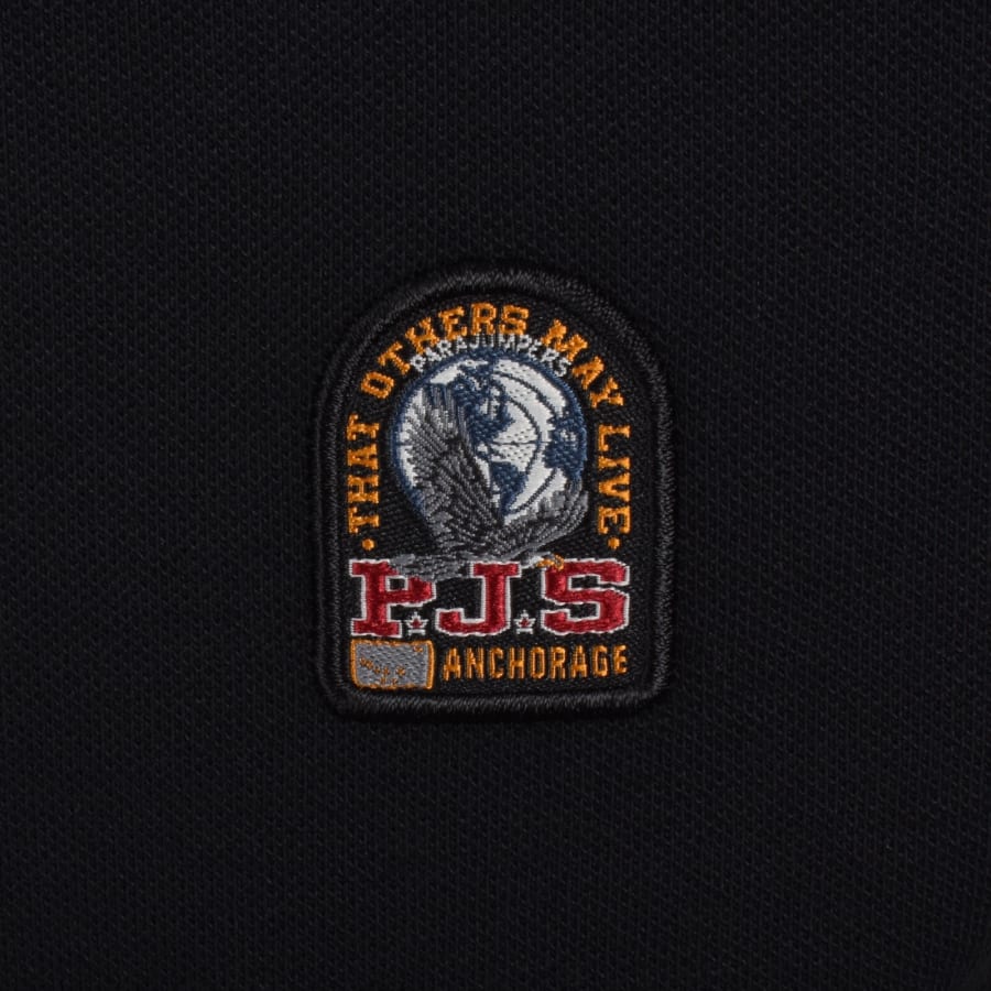 Image number 3 for Parajumpers Wellington Polo T Shirt Black