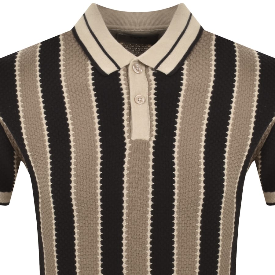 Image number 2 for Luke 1977 Castletown Knitted Polo Black