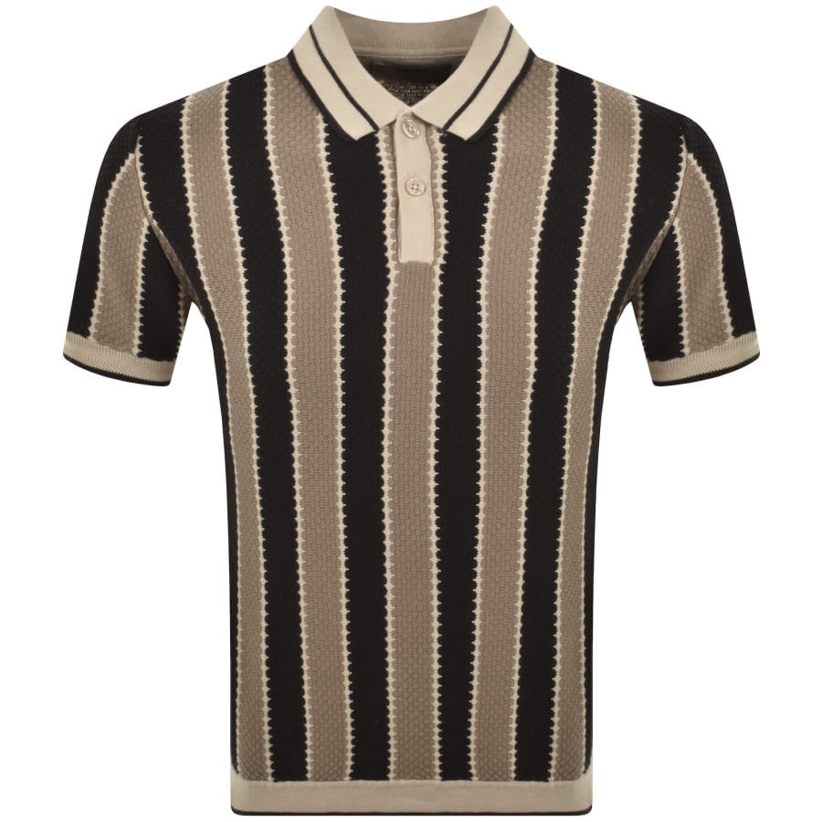 Image number 1 for Luke 1977 Castletown Knitted Polo Black
