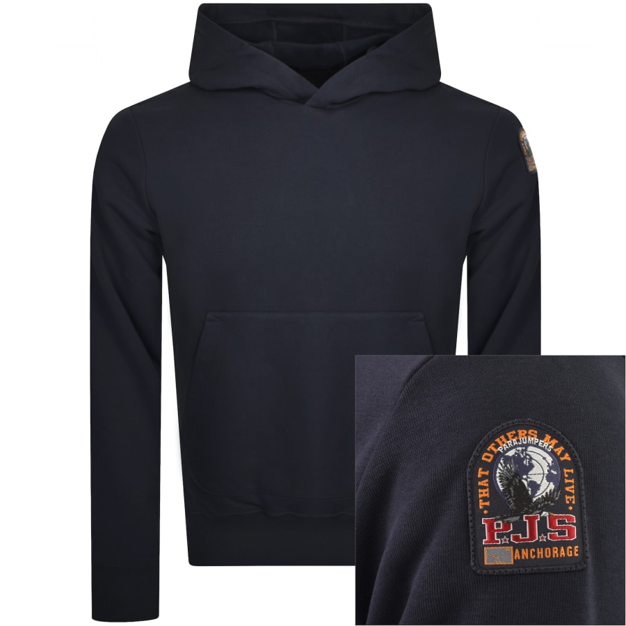 Image number 1 for Parajumpers Everest Hoodie Navy