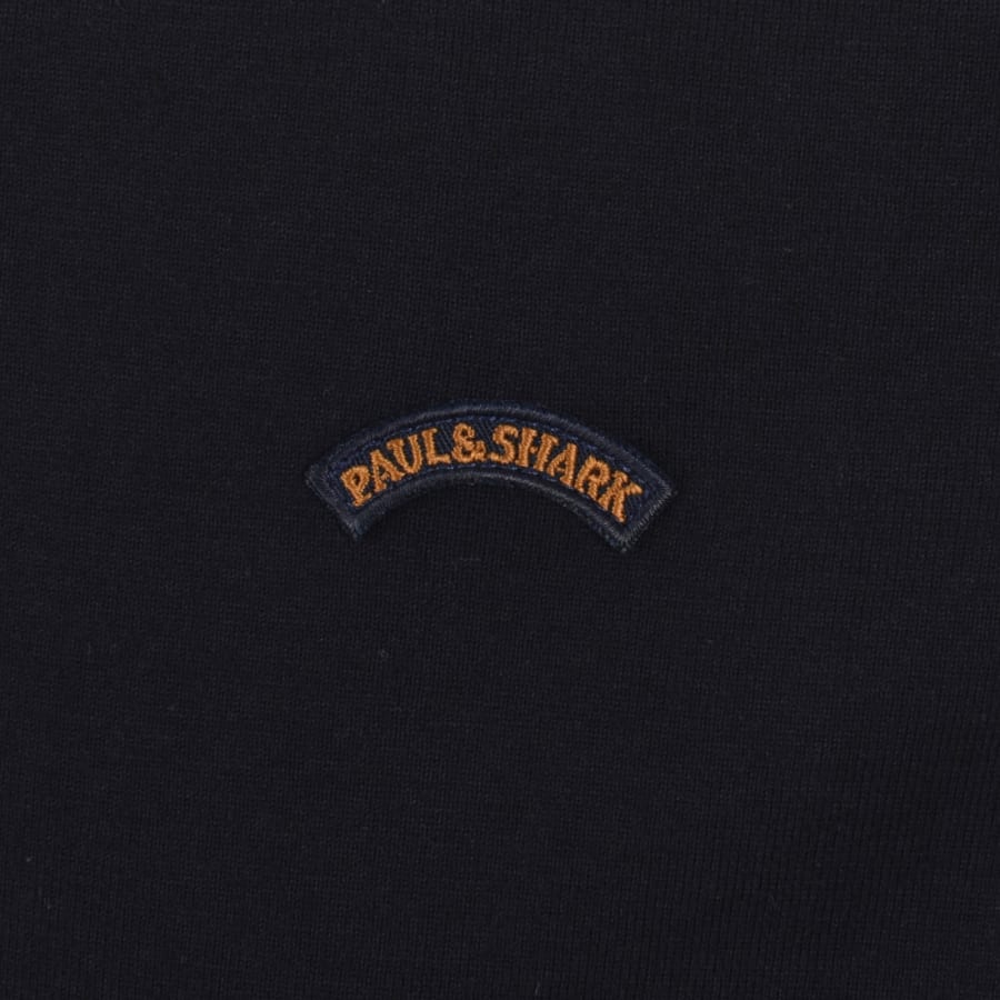Image number 3 for Paul And Shark Moon Badge T Shirt Navy