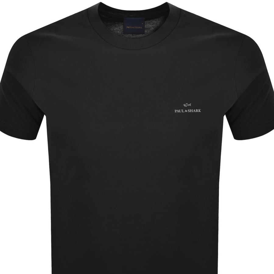 Image number 2 for Paul And Shark Printed Logo T Shirt Black