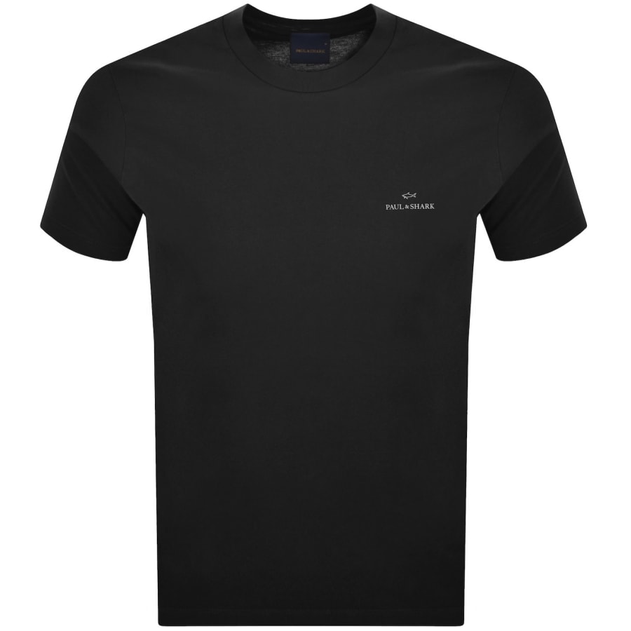 Image number 1 for Paul And Shark Printed Logo T Shirt Black