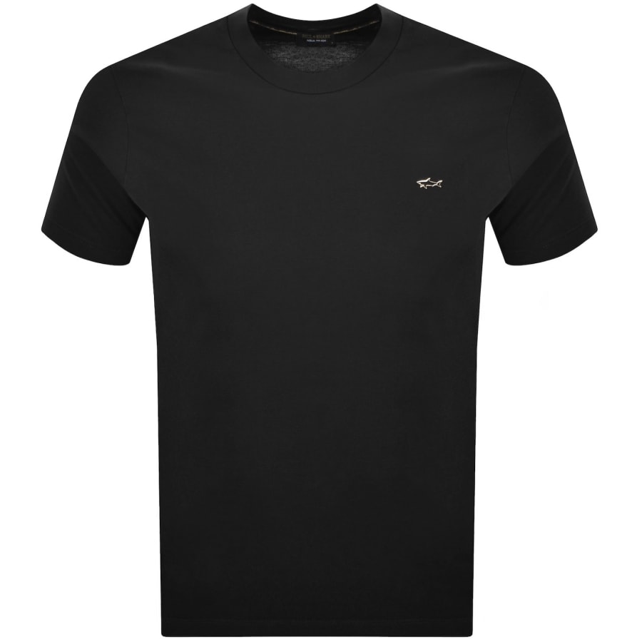 Image number 1 for Paul And Shark Metal Logo T Shirt Black