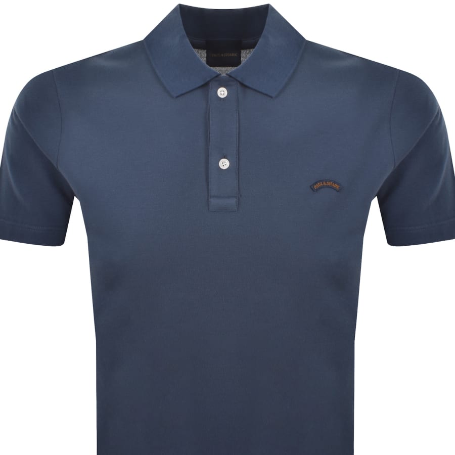 Image number 2 for Paul And Shark Logo Polo T Shirt Blue