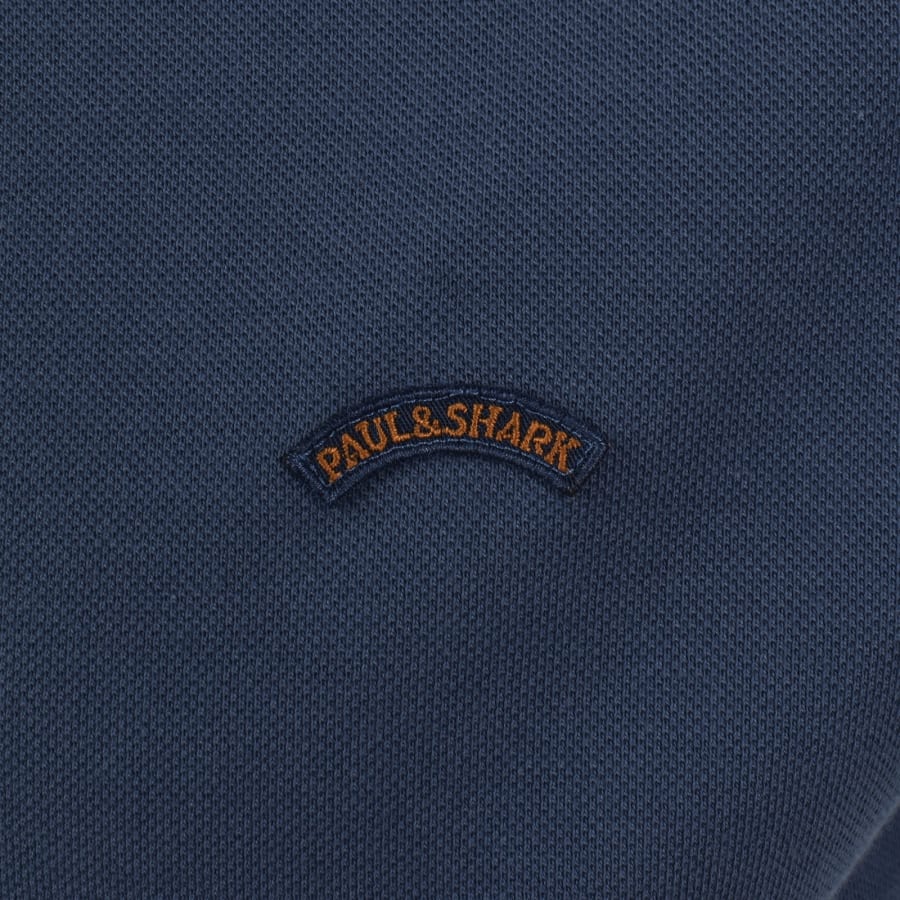 Image number 3 for Paul And Shark Logo Polo T Shirt Blue