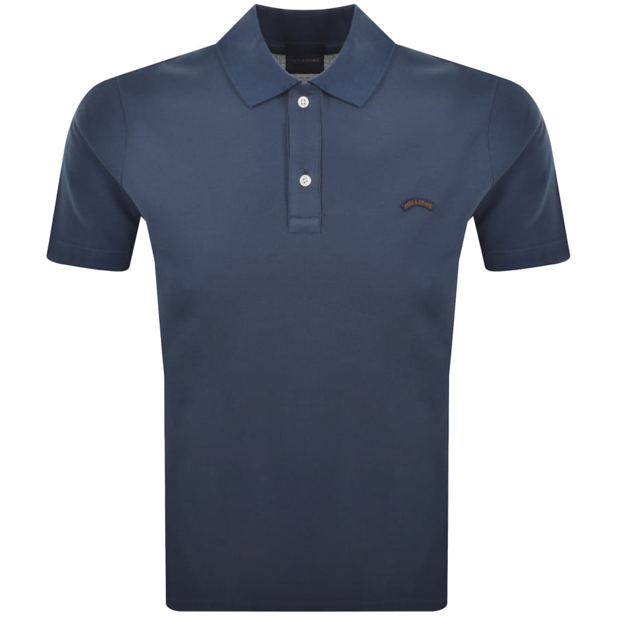 Image number 1 for Paul And Shark Logo Polo T Shirt Blue