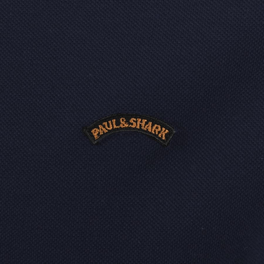 Image number 3 for Paul And Shark Logo Polo T Shirt Navy