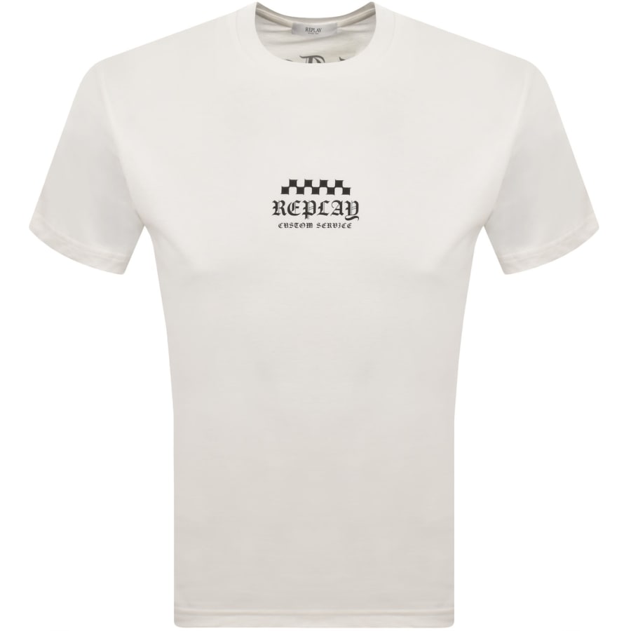 Image number 2 for Replay Logo T Shirt White