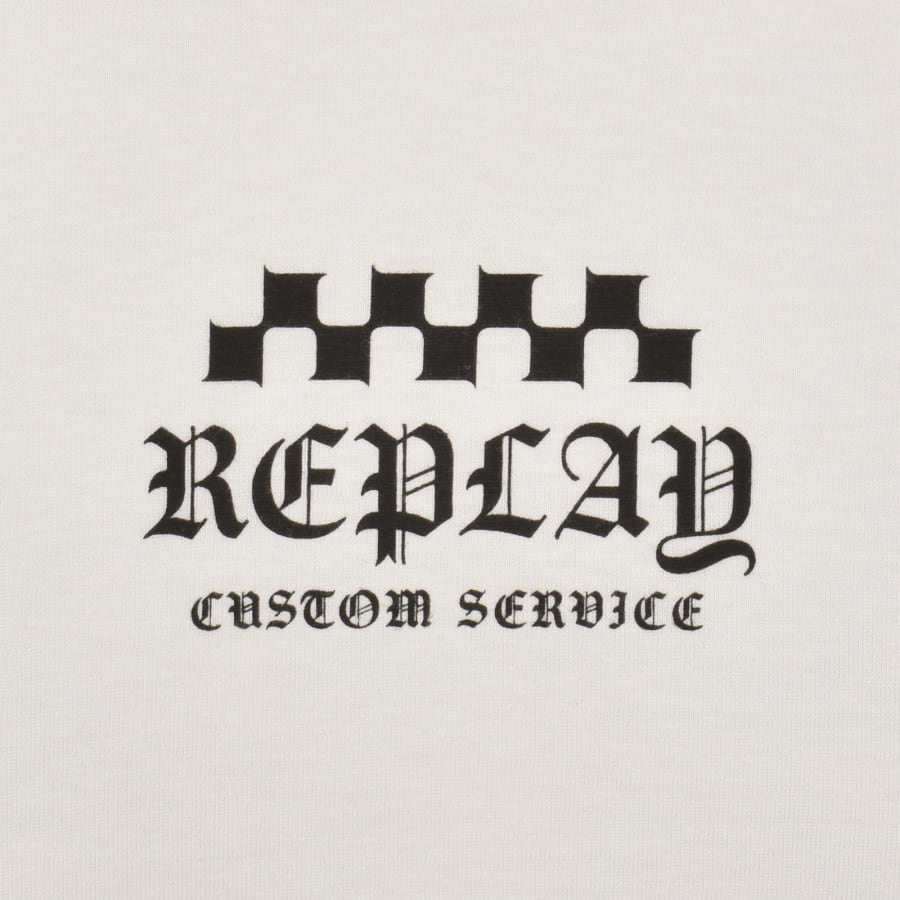 Image number 3 for Replay Logo T Shirt White