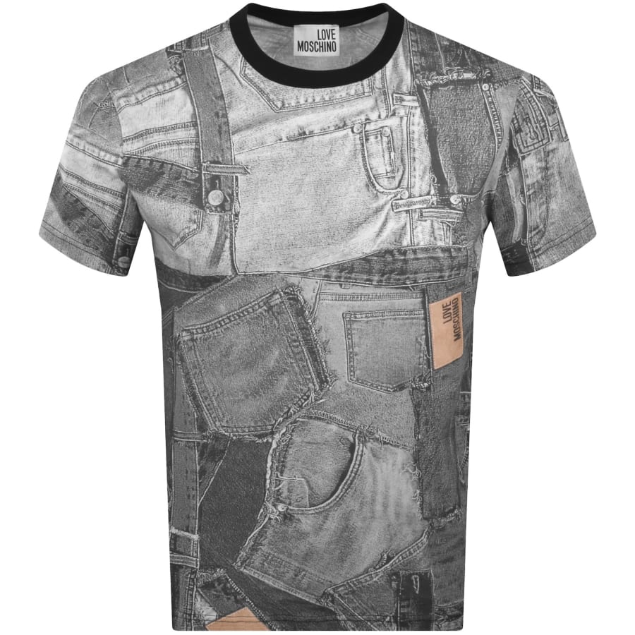 Image number 1 for Moschino Graphic T Shirt White