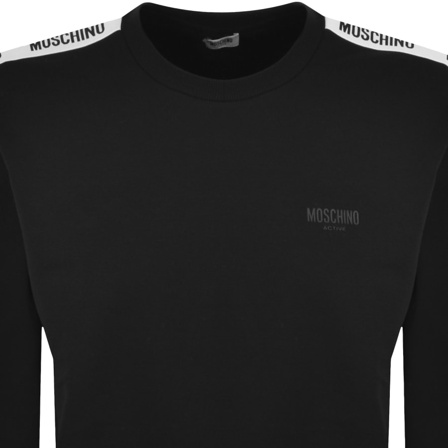 Image number 3 for Moschino Active Logo Tape Sweatshirt Black