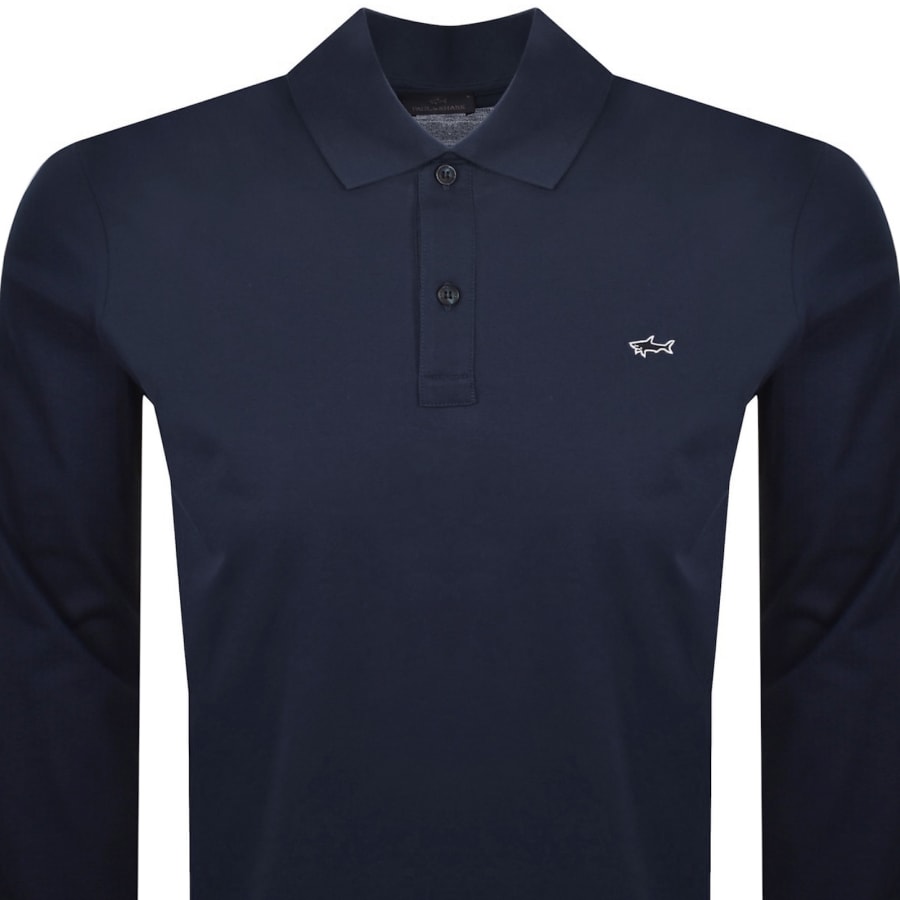 Image number 2 for Paul And Shark Logo Polo T Shirt Navy